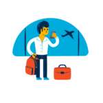 Dialogue en français à l’aéroport – Enregistrement et embarquement (A1-A2)