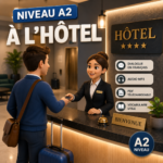 Dialogue à l’hôtel en français – Niveau A2 PDF MP3